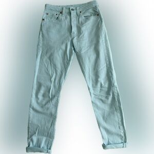 Levi's 501 skinny light blue jeans